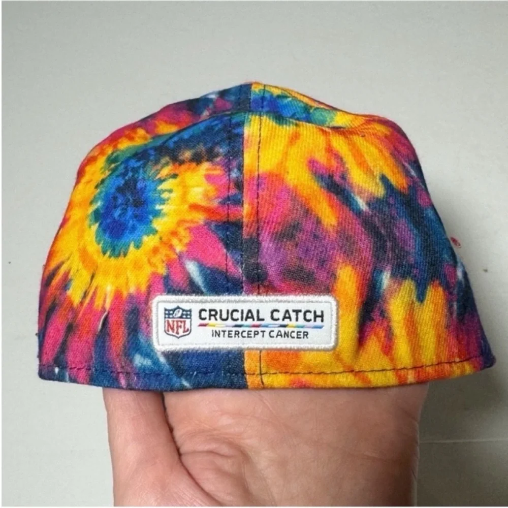 Philadelphia Eagles New Era 2020 Crucial Catch Intercept Cancer Tie Dye Hat